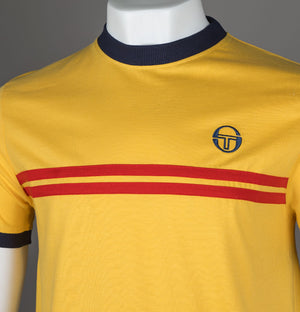 Sergio Tacchini Supermac T-Shirt Daffodil/Maritime Blue/Adrenaline Rush