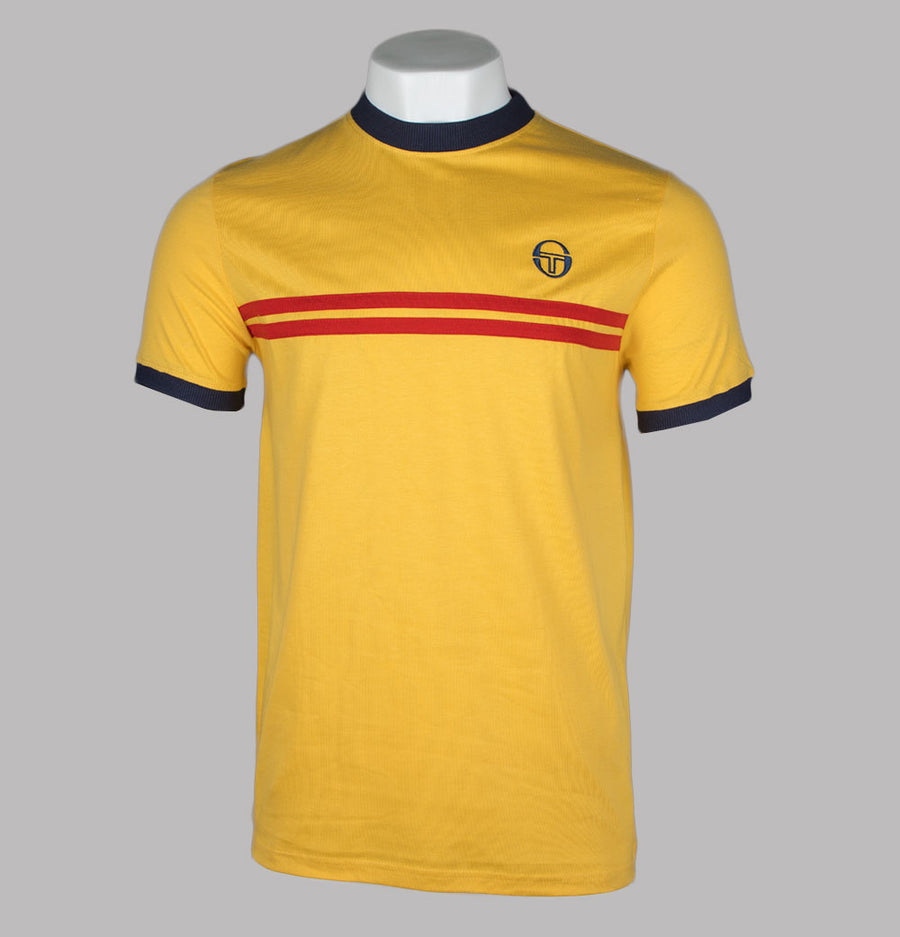 Sergio Tacchini Supermac T-Shirt Daffodil/Maritime Blue/Adrenaline Rush