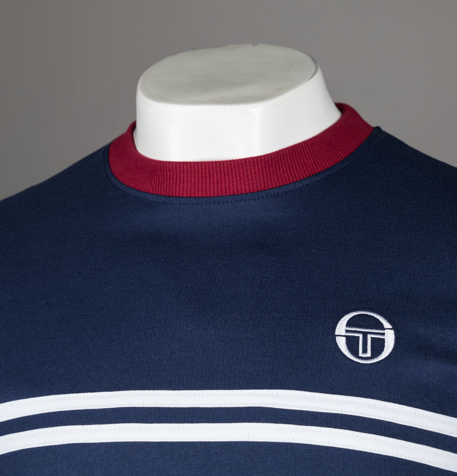 Sergio Tacchini Supermac T-Shirt Maritime Blue/Tibetan Red