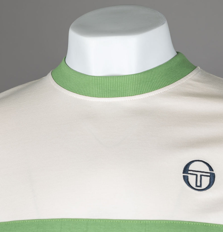 Sergio Tacchini Supermac T-Shirt Pearled Ivory/Jade Green