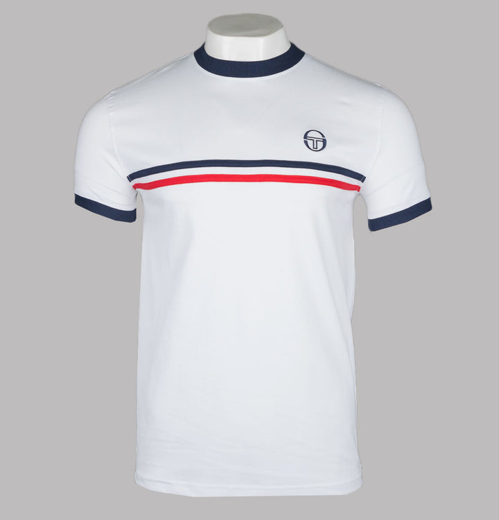 Sergio Tacchini Supermac T-Shirt White/Maritime Blue