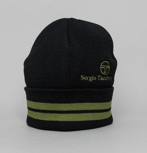 Sergio Tacchini Surgis Striped Beanie Black/Avocado