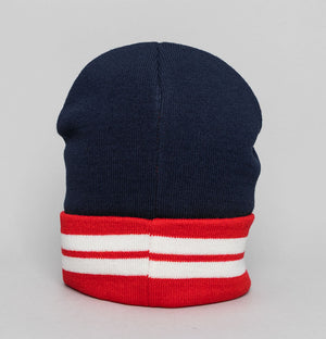Sergio Tacchini Surgis Striped Beanie Maritime Blue/White/Adrenaline Rush