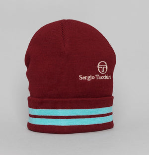Sergio Tacchini Surgis Striped Beanie Rhubarb/Gardenia/Aruba Blue
