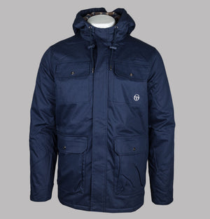 Sergio Tacchini Weaver Hooded Field Jacket Maritime Blue