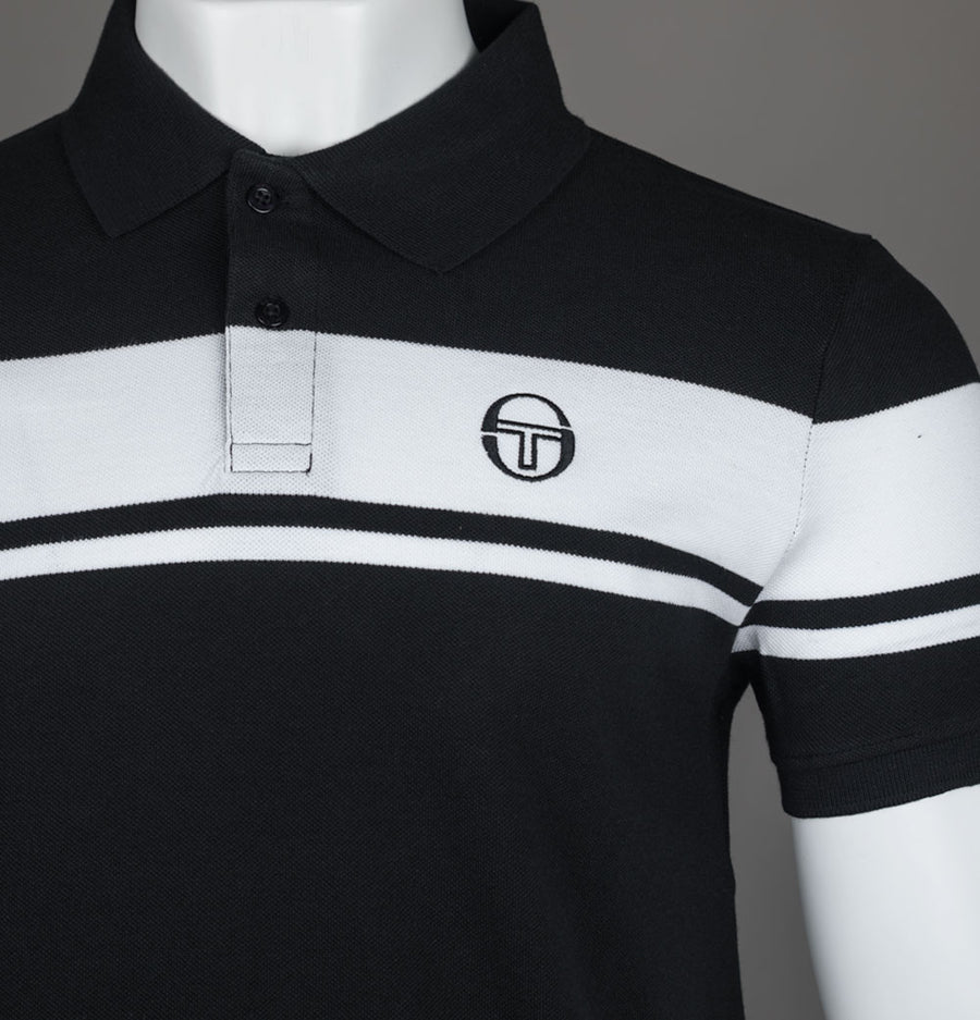 Sergio Tacchini Young Line Polo Shirt Black/White