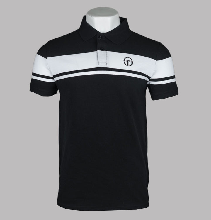 Sergio Tacchini Young Line Polo Shirt Black/White