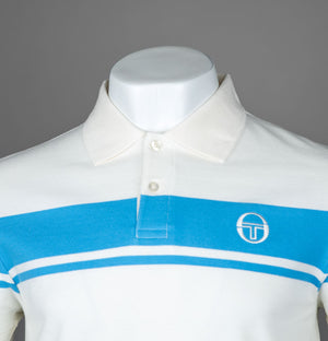 Sergio Tacchini Young Line Polo Shirt Gardenia/Azure Blue