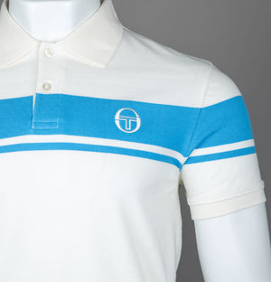 Sergio Tacchini Young Line Polo Shirt Gardenia/Azure Blue