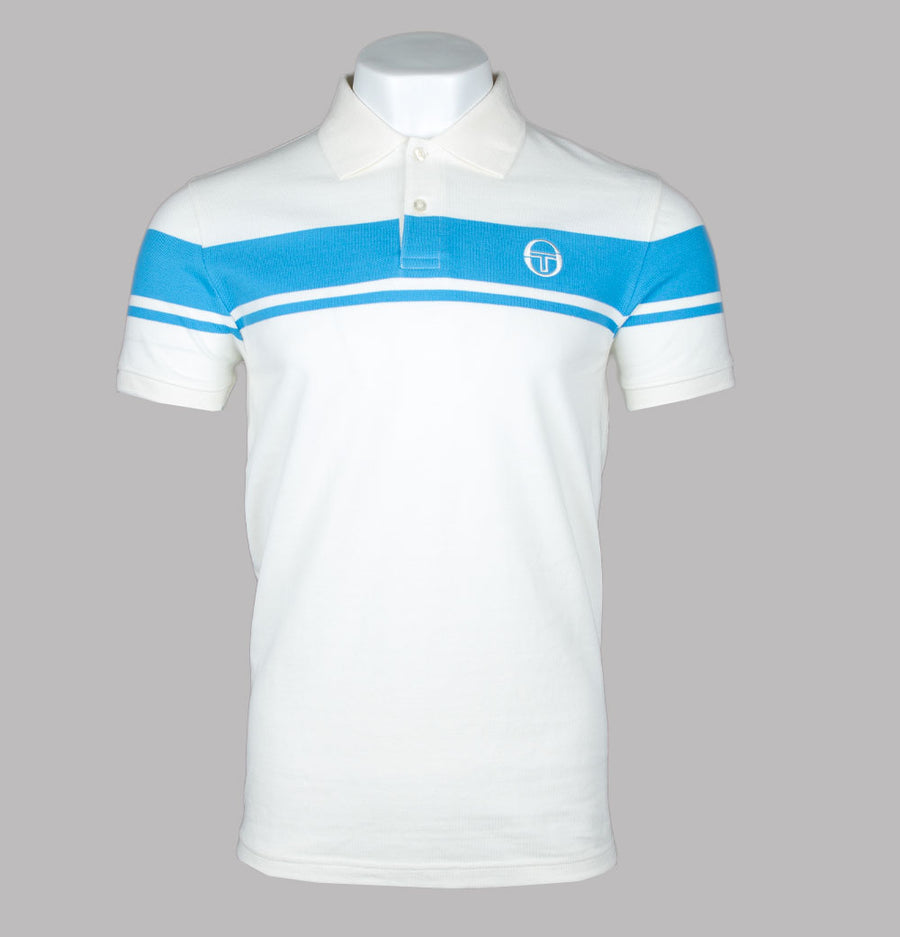 Sergio Tacchini Young Line Polo Shirt Gardenia/Azure Blue