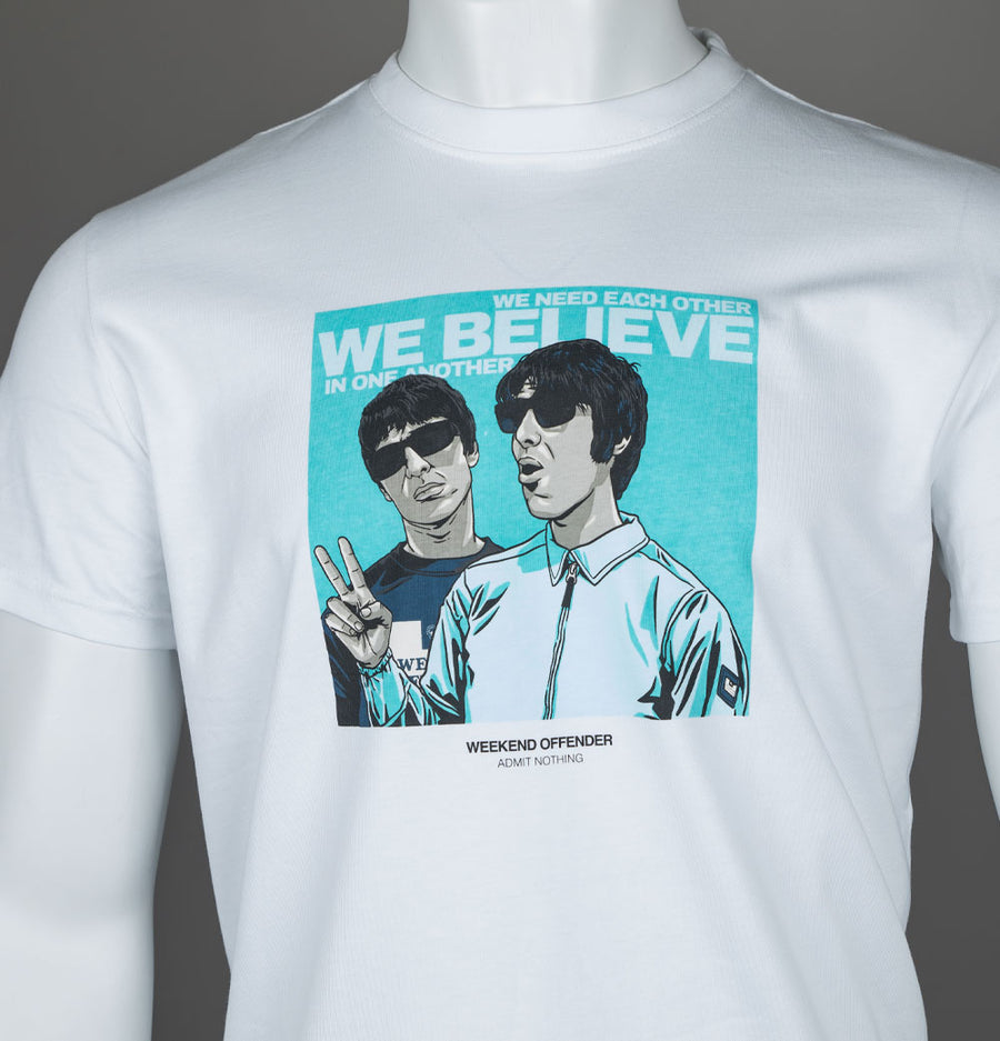 Weekend Offender Believe Graphic T-Shirt White
