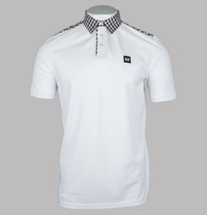 Weekend Offender Costa Polo Shirt White/Mid House Check