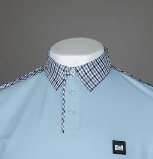 Weekend Offender Costa Polo Shirt Winter Sky/Blue House Check