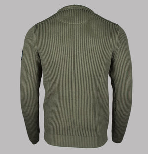 Weekend Offender Couto Knitted Ribbed Sweater Castle Green