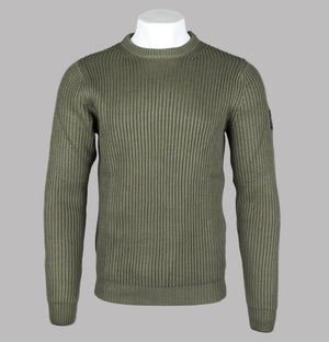 Weekend Offender Couto Knitted Ribbed Sweater Castle Green