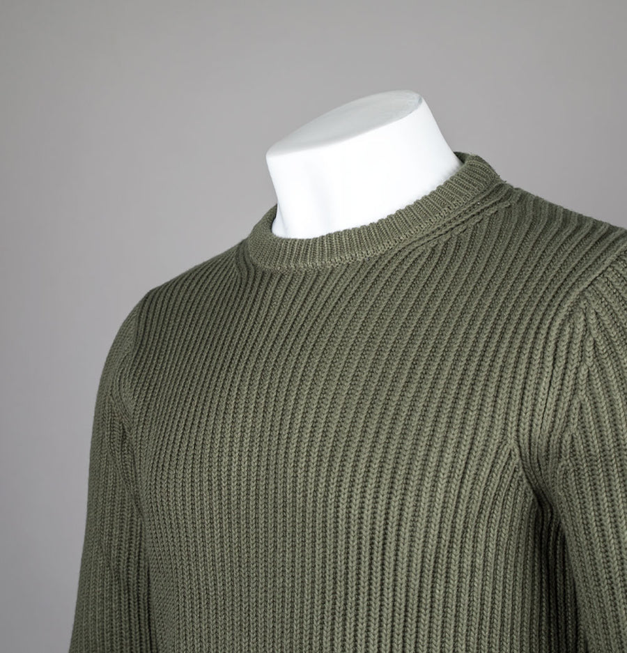 Weekend Offender Couto Knitted Ribbed Sweater Castle Green