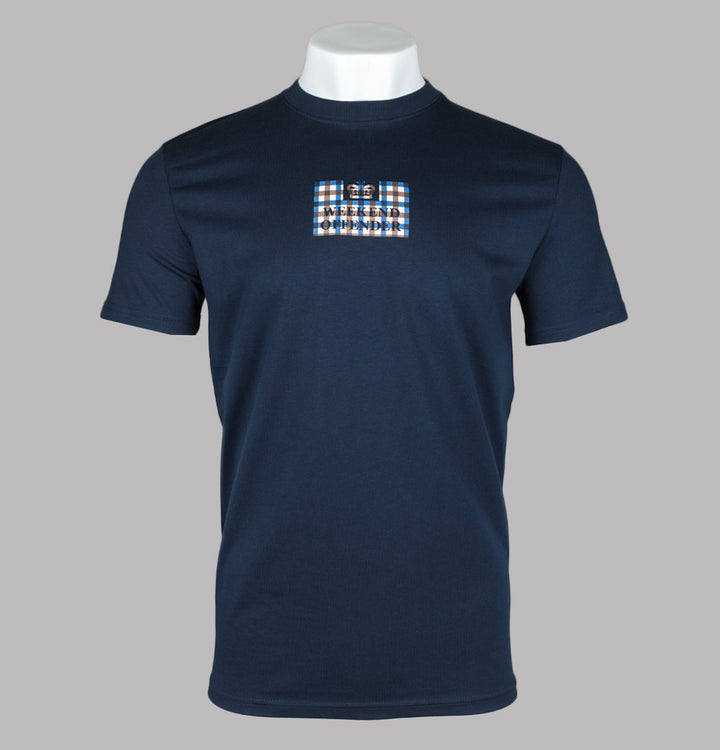 Weekend Offender Dygas T-Shirt Navy/Mid House Check