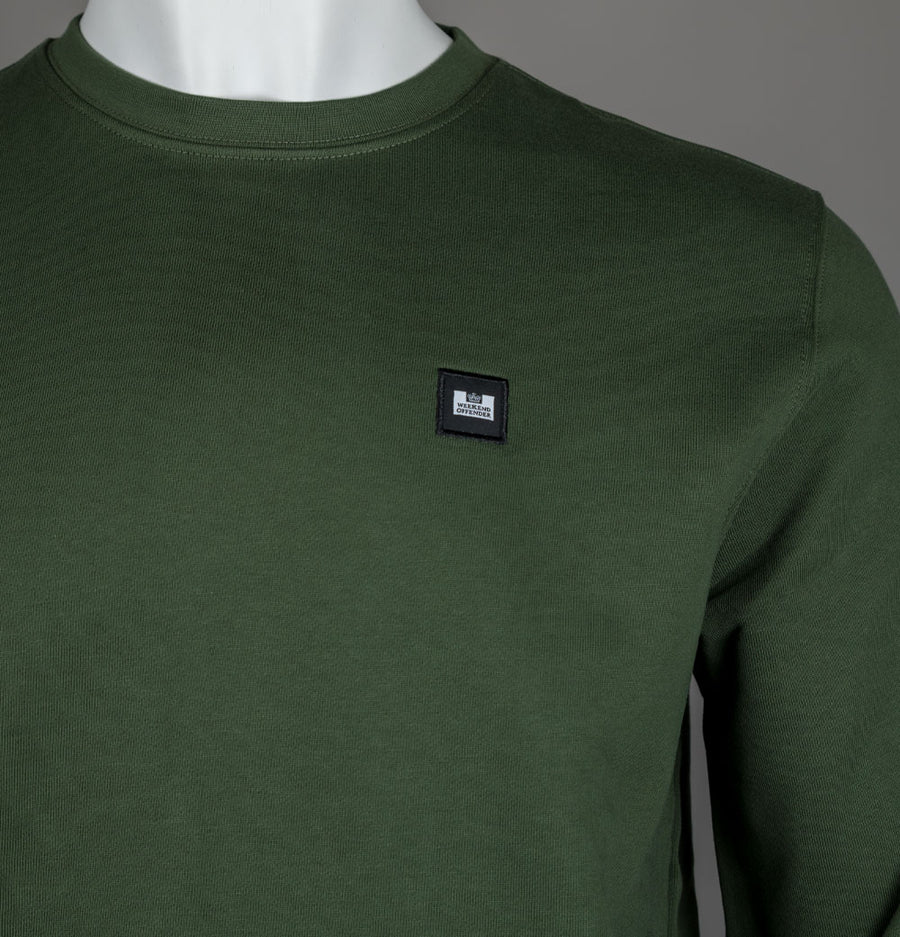 Weekend Offender Ferrer Fleece Back Sweatshirt Bay Leaf