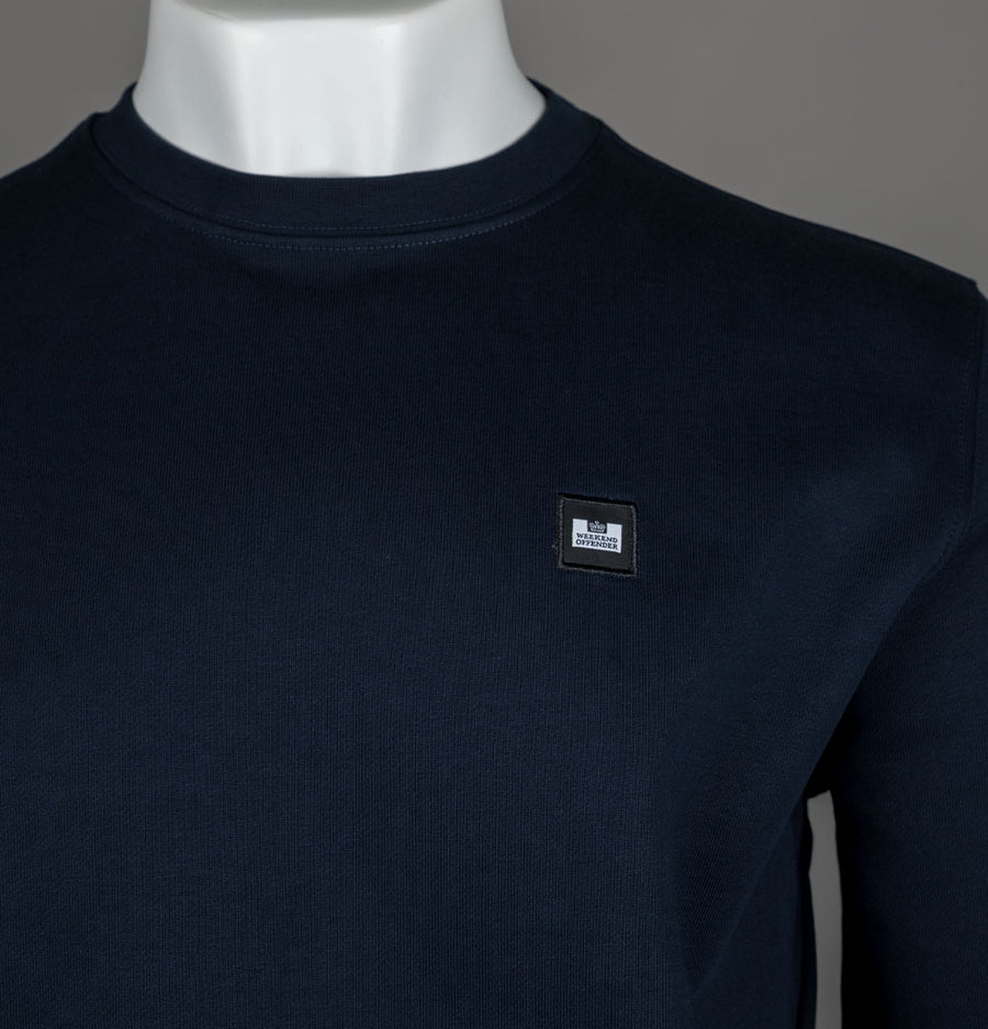 Weekend Offender Ferrer Fleece Back Sweatshirt Navy
