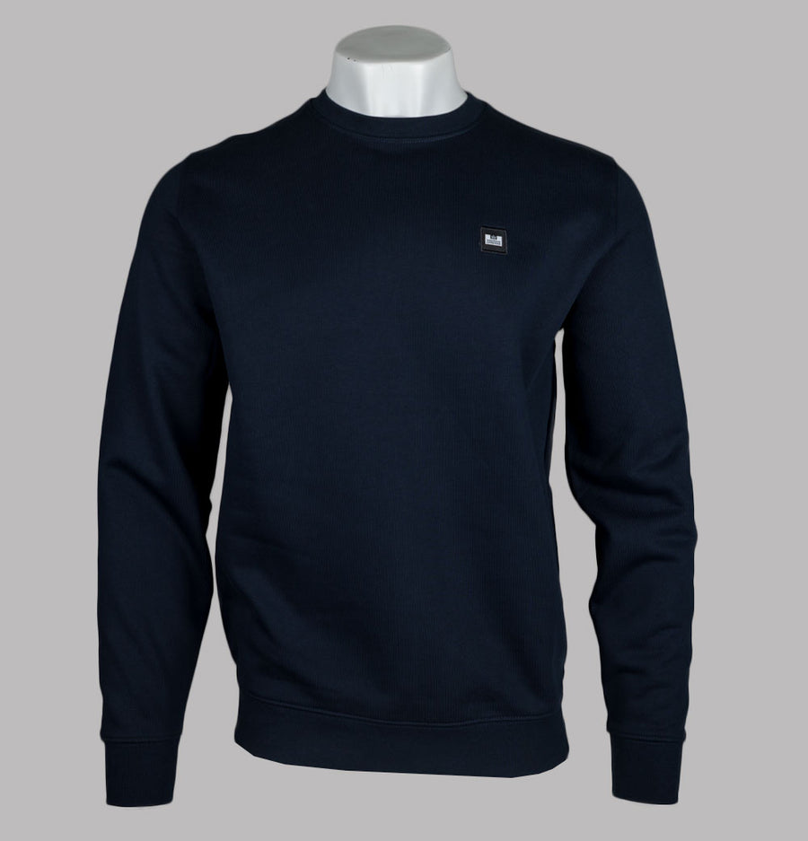 Weekend Offender Ferrer Fleece Back Sweatshirt Navy