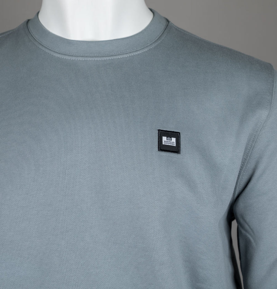 Weekend Offender Ferrer Fleece Back Sweatshirt Porpoise Grey