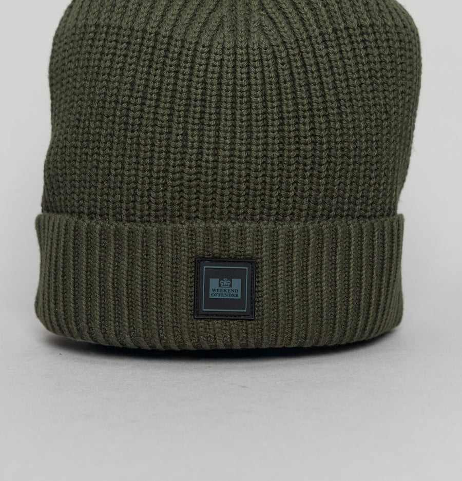 Weekend Offender Kettama Ribbed Beanie Black Forest