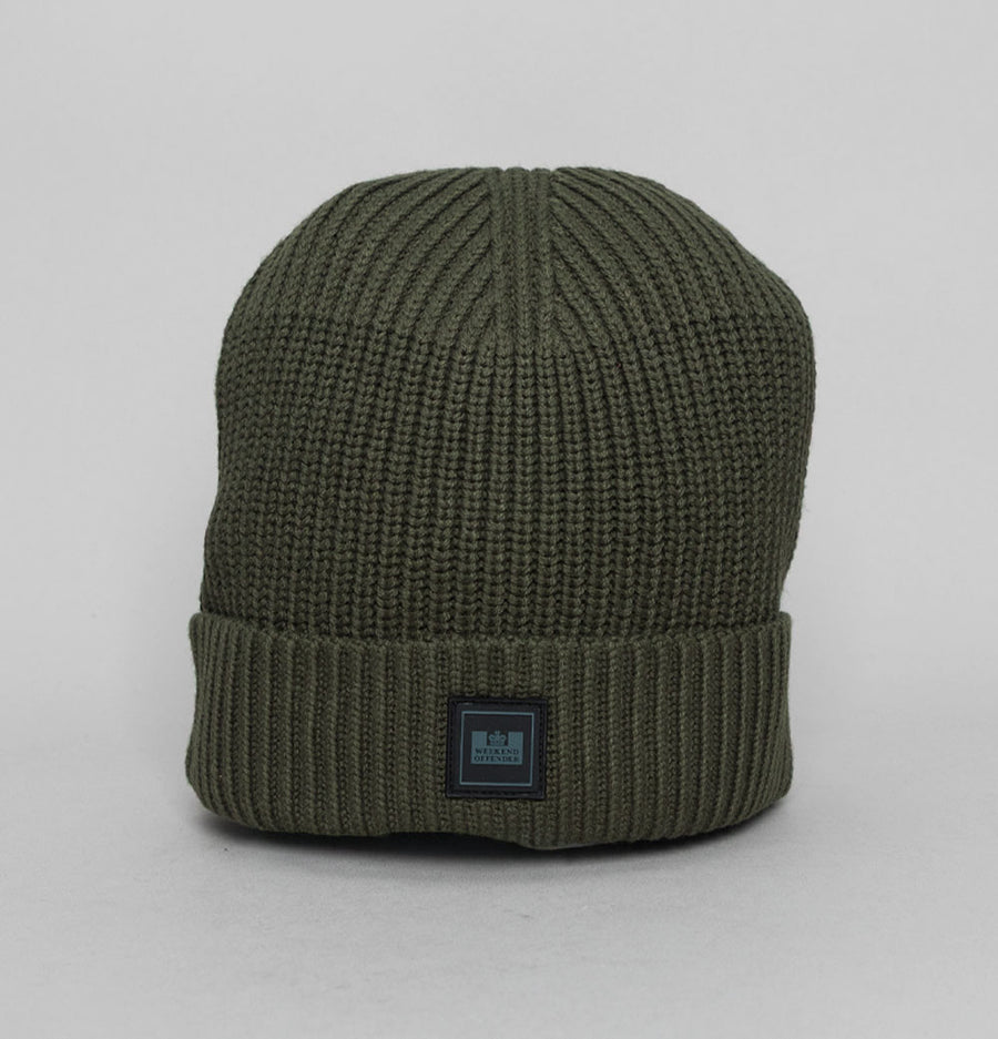Weekend Offender Kettama Ribbed Beanie Black Forest