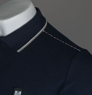Weekend Offender LS Carola Polo Shirt Navy/House Check