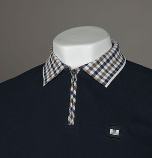 Weekend Offender Lachine Polo Shirt Navy/Mid House Check