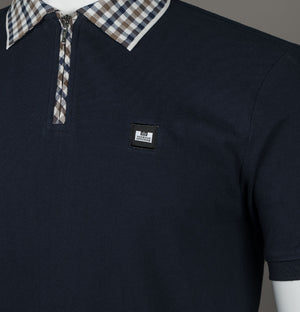Weekend Offender Lachine Polo Shirt Navy/Mid House Check