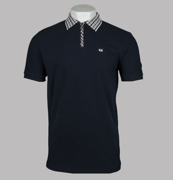 Weekend Offender Lachine Polo Shirt Navy/Mid House Check