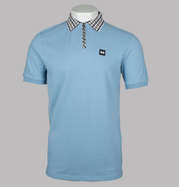 Weekend Offender Lachine Polo Shirt Sea Marine/Mid House Check