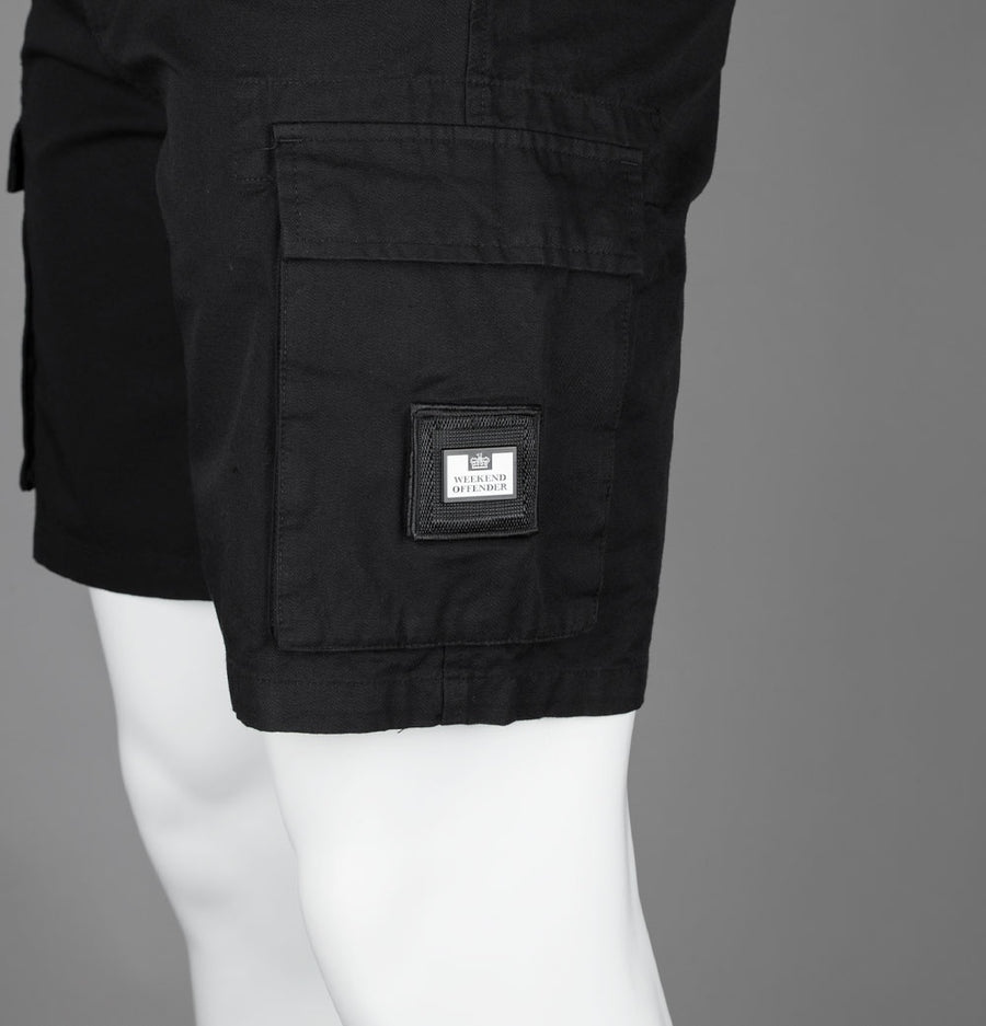 Weekend Offender Mascia Cargo Shorts Black