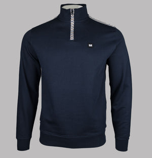 Weekend Offender Miyako 1/4 Zip Sweat Navy