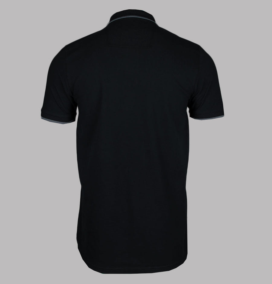 Weekend Offender Monti Zip Polo Shirt Black/Zinc