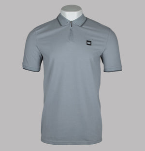Weekend Offender Monti Zip Polo Shirt Smokey/Zinc