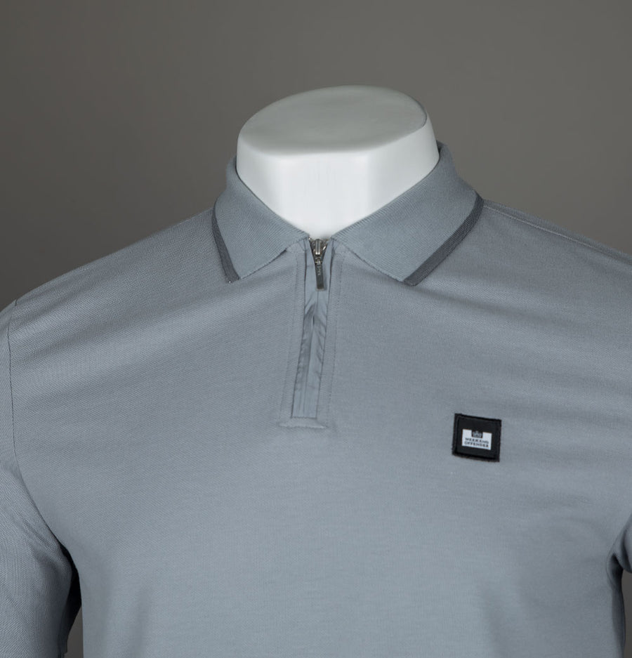 Weekend Offender Monti Zip Polo Shirt Smokey/Zinc