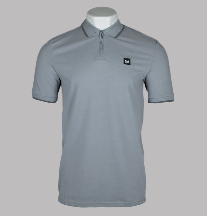 Weekend Offender Monti Zip Polo Shirt Smokey/Zinc