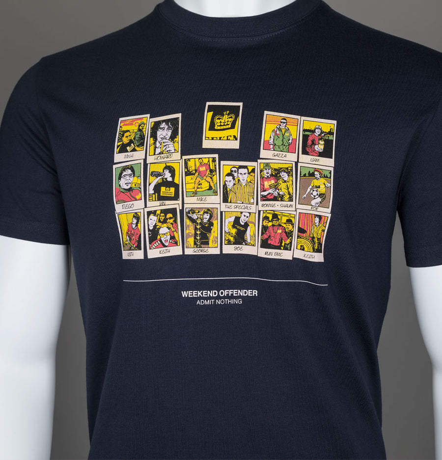 Weekend Offender Polaroids T-Shirt Navy