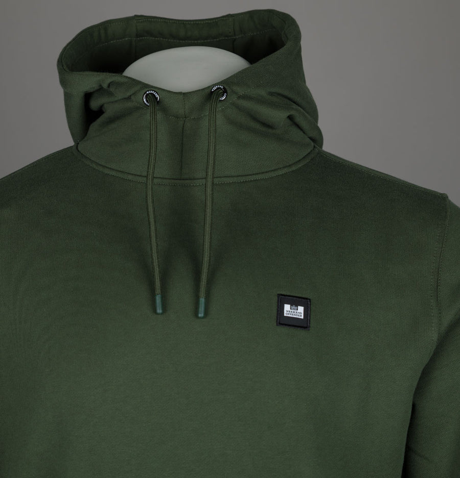 Weekend Offender Ribbe Fleece Back Hoodie Bay Leaf