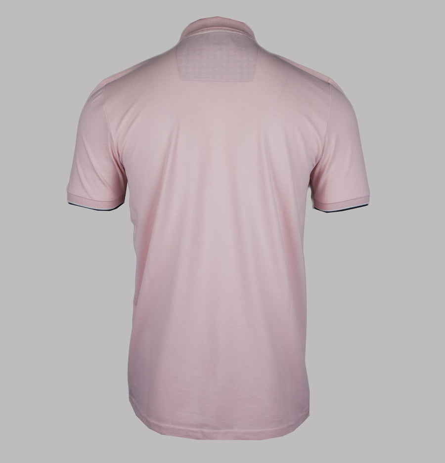 Weekend Offender Sakai Polo Shirt Pale Blush/Mid House Check