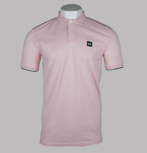 Weekend Offender Sakai Polo Shirt Pale Blush/Mid House Check