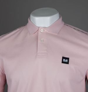 Weekend Offender Sakai Polo Shirt Pale Blush/Mid House Check