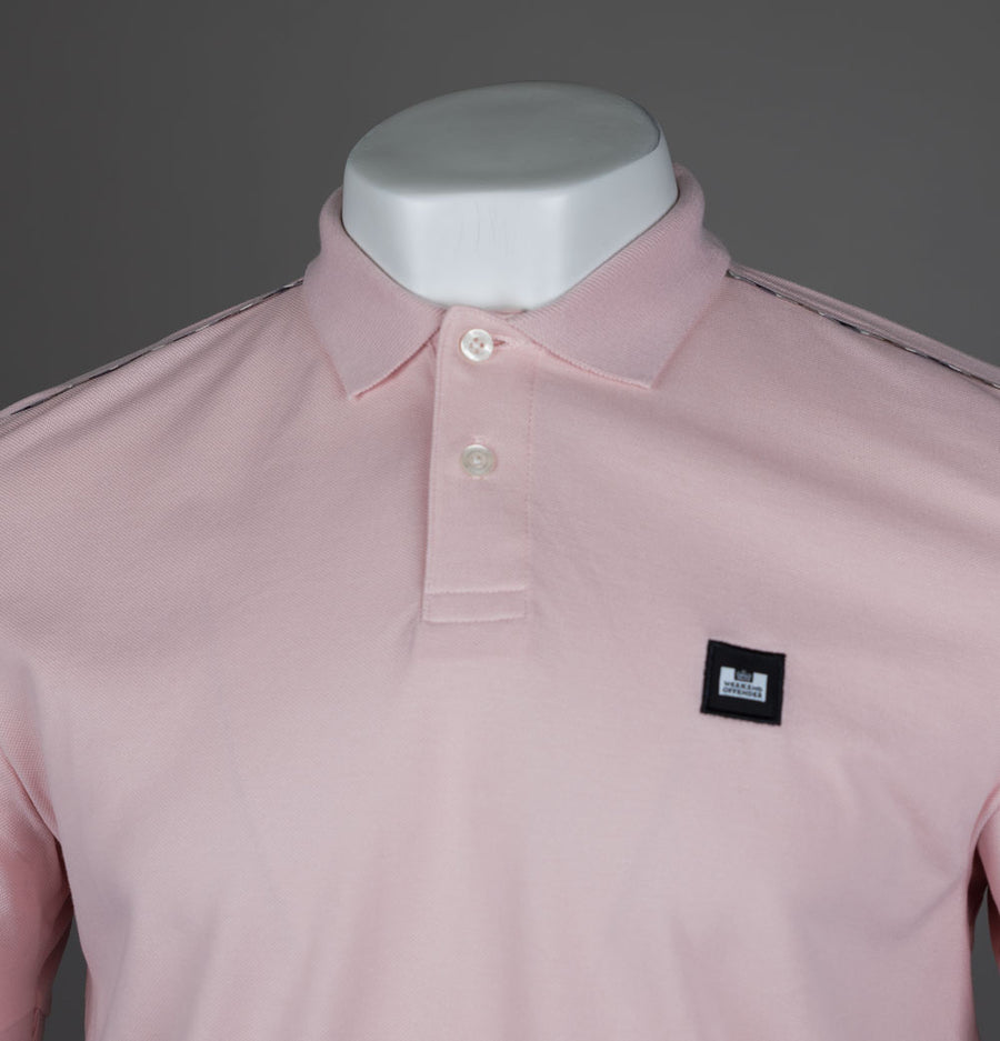 Weekend Offender Sakai Polo Shirt Pale Blush/Mid House Check