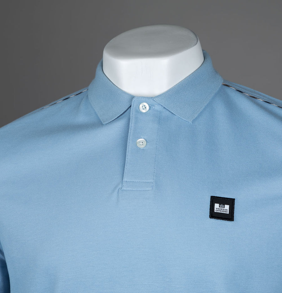 Weekend Offender Sakai Polo Shirt Sea Marine/Mid House Check