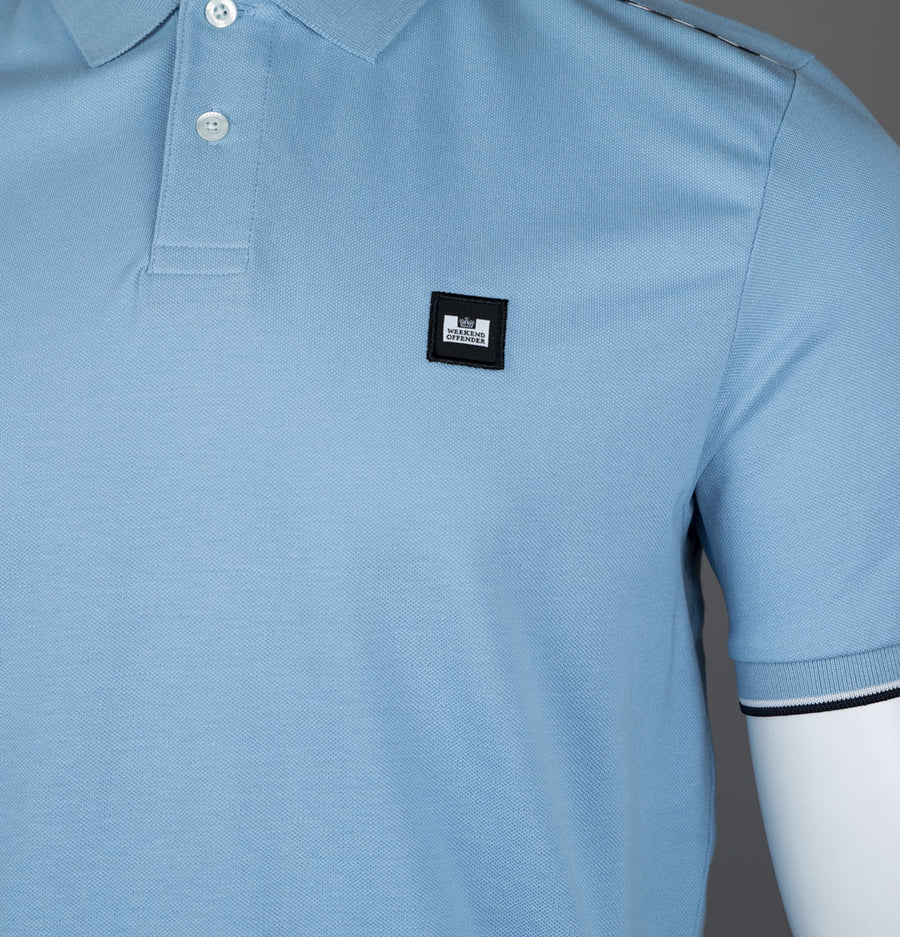 Weekend Offender Sakai Polo Shirt Sea Marine/Mid House Check