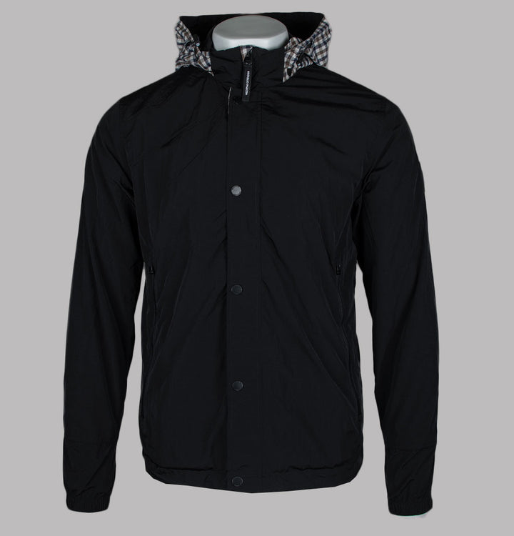 Weekend Offender Saunders Mid Check Parachute Jacket Black