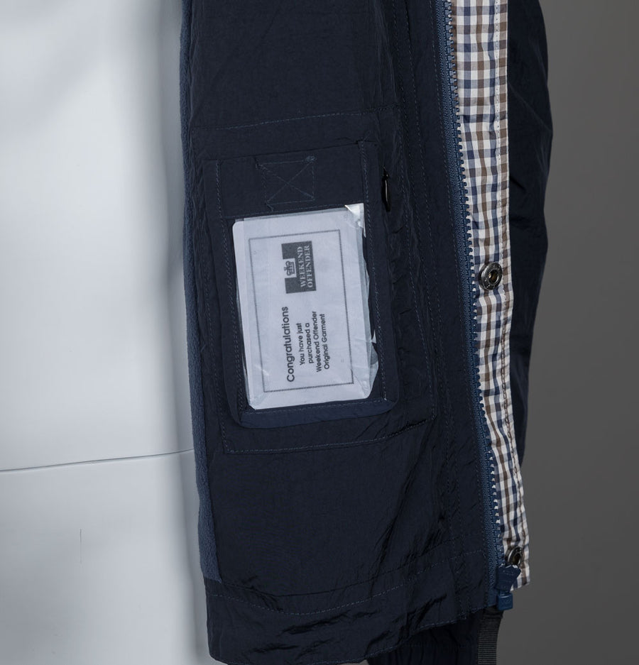 Weekend Offender Saunders Parachute Jacket Navy/House Check