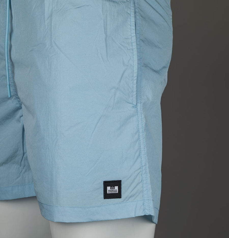 Weekend Offender Stacks Swim Shorts Ocean Wave Blue