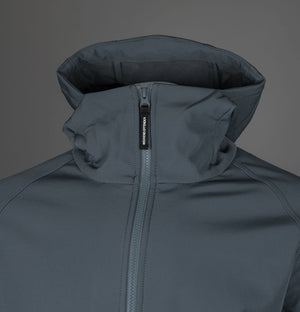 Weekend Offender Stipe Soft Shell Hooded Jacket Zinc